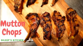 Marinated Mutton Chops  How to Grill Mutton Chops  Dileeps Kitchen [upl. by Franzoni]