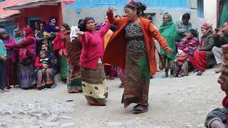 Women Dancing in Wedding  Traditional Nepalese Dance and Music  Dance in Naumati Baja [upl. by Erialc]