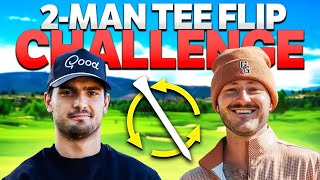 2 Man Tee Flip Challenge ft Matt Scharff amp Bubbie Golf [upl. by Rachele64]