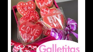 Galletitas decoradas con ROYAL ICING para SAN VALENTIN [upl. by Becky]