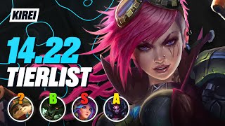 TIER LIST Patch 1422  League of Legends [upl. by Eelyam]