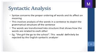 SYNTACTIC ANALYSIS [upl. by Fulcher527]