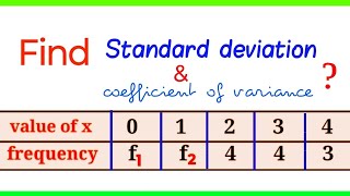 How to find Arithmetic mean Standard deviations Variance amp coefficient of variance [upl. by Dzoba]