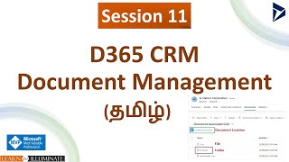 Session 11  D365 CRM Document Management in Tamil [upl. by Congdon]