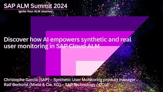 Discover how AI powers synthetic and real user monitoring in SAP Cloud ALM [upl. by Rettuc]