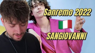 SANGIOVANNI  FARFELLE Sanremo 2022 REACTION [upl. by Bonnice]