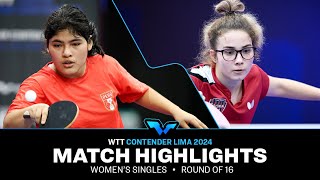 Natzumi Aquije vs Ioana Singeorzan  WS R16  WTT Contender Lima 2024 [upl. by Yanahs]