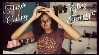 Finger Coiling Styling Technique For Defined Curly Hair [upl. by Rayburn]