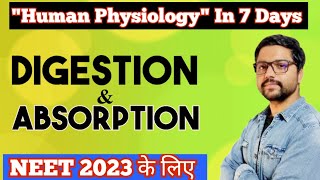 DIGESTION amp ABSORPTION  One Shot🔥  Neet 2023 [upl. by Akemej]