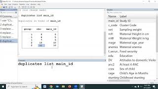 How to dropremovedelete Duplicates ID in Stata Part14 [upl. by Sezen]