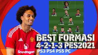 Formasi Terbaik MU 4231 Pes2021 Update 2024 UNTUK PC DAN PS5 PS4 PS3 [upl. by Fraser565]