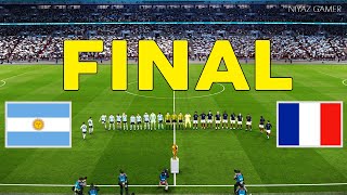 ARGENTINA vs FRANCE  Final  FIFA World Cup 2022  Full Match  Mbappe vs Messi  PES Gameplay [upl. by Assenev]