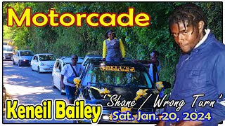 Shane Keneil Bailey Motorcade Jan 20 2024 Fr Bells Funeral Home Manchester To Lime Tree Trelawny [upl. by Rancell314]