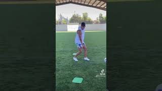 Half turnchest open Skip with the direction of the ball passmetheball shorts soccer sports [upl. by Notsla]