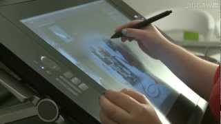 First Look Wacom Cintiq 24HD touch handson review [upl. by Nnylrefinnej]