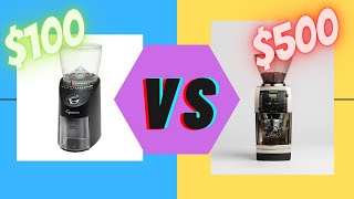 100 Coffee Grinder vs 500 Coffee Grinder Taste Test Comparison Capresso vs Vario Barazta [upl. by Animsaj]