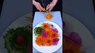 Peony flower plate decoration that you can learn at a glance Eat with a sense of ritual Fruit [upl. by Rab]