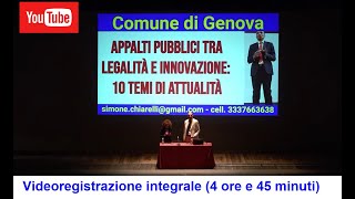 Convegno su CODICE DEI CONTRATTI PUBBLICI  10 temi di attualità 5 ore  Genova 2752024 [upl. by Nnylecoj132]