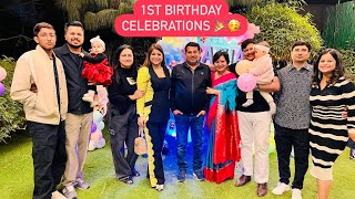 MILIYE HUMARE BADE JIJA JI SE  GATHA KA 1st BIRTHDAY CELEBRATION 🥰🎀  ROHINIDILAIK [upl. by Hallette]