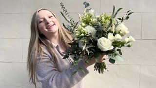 How To Make A Wedding Bouquet 💐 Neutral Theme Bridal Bouquet Tutorial [upl. by Georgina]