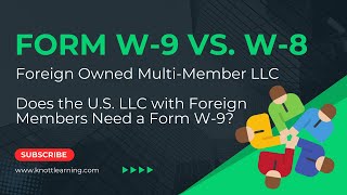 Does a ForeignOwned Multi Member LLC Need a Form W9 or Form W8 [upl. by Ahsiaa]