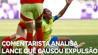 Comentarista analisa lance que causou expulsão de Marta de jogo contra a Espanha [upl. by Rufus890]