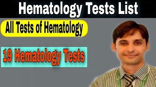 Hematology Tests List [upl. by Idnyc]