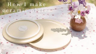 How I make ceramic plates  The entire pottery process [upl. by Kier]