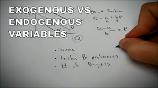 The difference between endogenous and exogenous varaibles [upl. by Airasor]