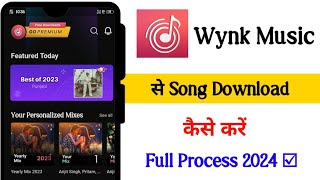 Wynk music se free song download kaise kare  Wynk music free song download 2024 [upl. by Ayotaj]