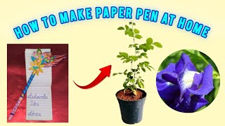 EcoFriendly Paper Pen Making At HomepaperPenArtandcraft [upl. by Llevart]