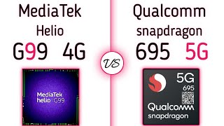 MediaTek Helio G99 vs Snapdragon 695  Realtime comparison [upl. by Aitnahs548]