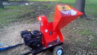 DR Wood chipper  165 self feeding review and first use [upl. by Eniluqaj76]