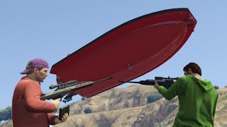 SNIPERS vs BOATS GTA 5 Online [upl. by Ardnaxila796]