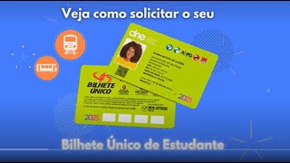 Bilhete Único do Estudante  SPTRANS  Online [upl. by Mathre]