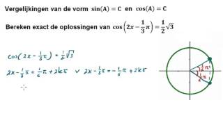 Goniometrische vergelijkingen oplossen deel 1 [upl. by Cannon196]