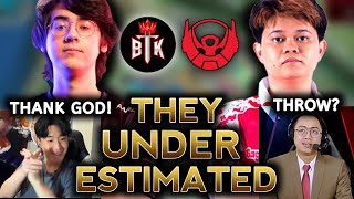 BTK comeback vs BTR Hoons reaction  Vynn Throw Indo Caster looks disappointed [upl. by Olenolin]