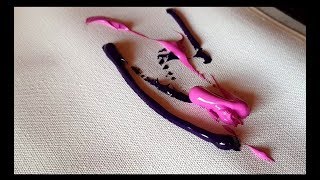 Very Easy Abstract Painting on Canvas  Acrylics and Palette knife  Demonstration [upl. by Hiroko]