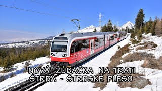 Nová zubačka na trati Štrba  Štrbské Pleso 18032022 [upl. by Varney]