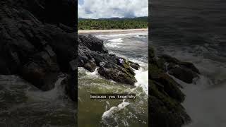 Fishing in Balandra Trinidad and Tobago 🇹🇹 ￼trinidad fishing dronevideo [upl. by Aerbma]