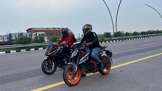 KTM Duke 390 GEN3 Vs Bajaj Pulsar Rs200 bs4 long Race  Shocking result 😱😱 [upl. by Alidia805]