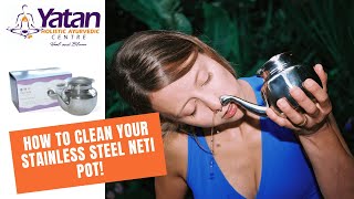 How To Clean a Stainless Steel Neti Pot  YATAN [upl. by Cherlyn]