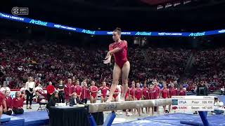 Norah Flatley  9050 Beam for Arkansas vs Florida  February 2023 [upl. by Aissatsana]