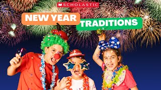 New Year Traditions Around the World  Video for Kids [upl. by Ainerbas]