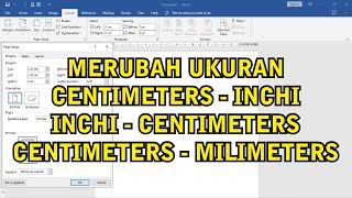 CARA MERUBAH UKURAN CM KE INCHI  INCHI KE CM DI MICROSOFT WORD [upl. by Norvin530]