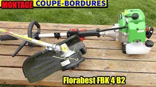 lidl outil modulable à essence florabest FBK 4 B2  montage coupe bordure [upl. by Irene]