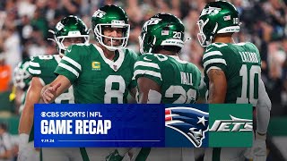 Jets CLAIM first home win vs Patriots since 2015  TNF  Game Recap [upl. by Neicul]