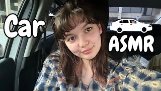 ASMR In The Car  Fast  Aggressive Camera Tapping Mouth Sounds Fabric Scratching Tapping More [upl. by Neelac]