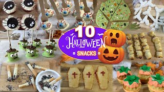 10 GRUSELIGE 👻 🎃 HALLOWEEN Snacks für die perfekte Halloween Party [upl. by Anzovin]