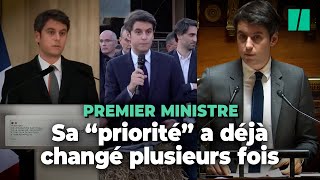 Toutes les fois où Gabriel Attal a fait d’un sujet la première de ces priorités [upl. by Strawn]